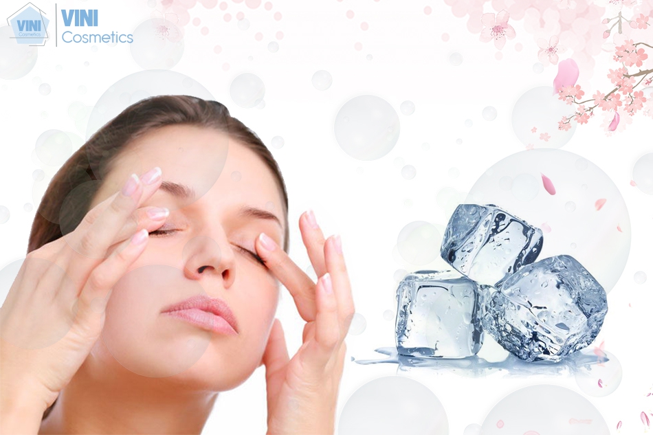 Đá lạnh là nguyên liệu được sử dụng để massage da mặt