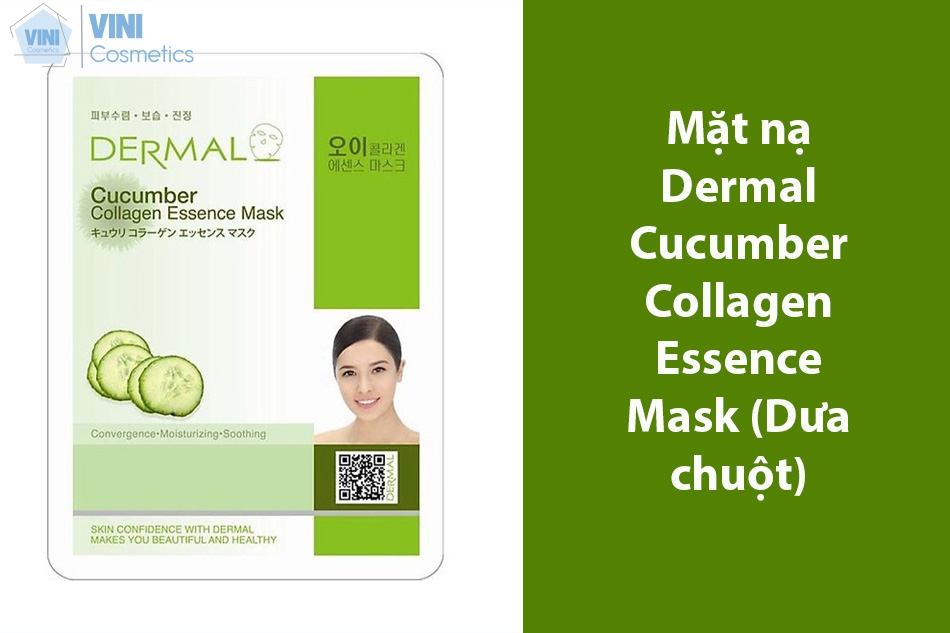 Mặt nạ Dermal Cucumber Collagen Essence Mask (Dưa chuột)